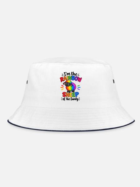 I’m the Rainbow Sheep of the Family - Bucket Hat - Weiß/Navy