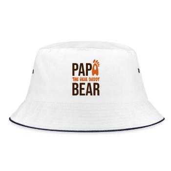 Papá Oso: El Real Daddy - Bucket Hat - Weiß/Navy - Vorne