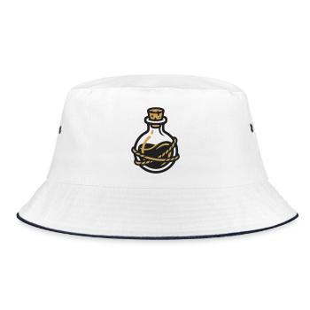 Zaubertrank Flasche Grafik - Bucket Hat - Weiß/Navy - Vorne