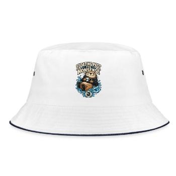 RobVibe Wild Club – Otter Past the Nonsense - Bucket Hat - Weiß/Navy - Vorne
