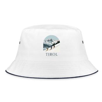 Tirol Austria Alpine Skiing - Bucket Hat - Weiß/Navy - Vorne