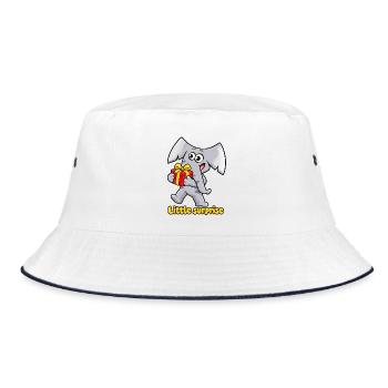 Kleine Überraschung Charlie, der Elefant - Bucket Hat - Weiß/Navy - Vorne