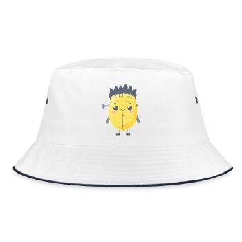 Franken-Lemon - Bucket Hat - Weiß/Navy - Vorne