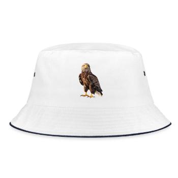 Seeadler Adler Eagle - Bucket Hat - Weiß/Navy - Vorne