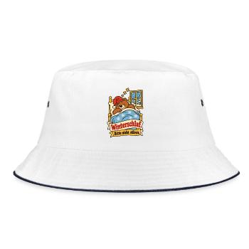 Winterschlaf Bitte nicht stören - Bucket Hat - Weiß/Navy - Vorne