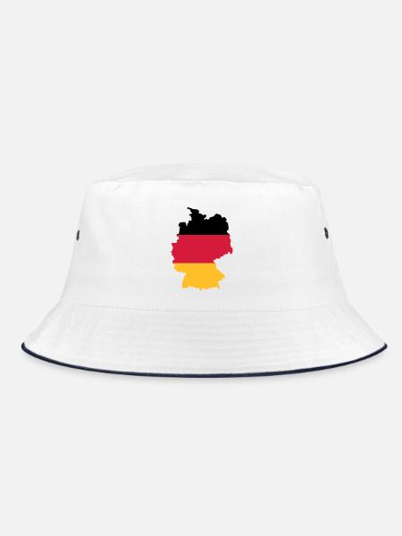 Deutschland - Bucket Hat - Weiß/Navy - Vorne