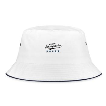 Schwiegersohn Bester Sohn Best Son in Law - Bucket Hat - Weiß/Navy - Vorne