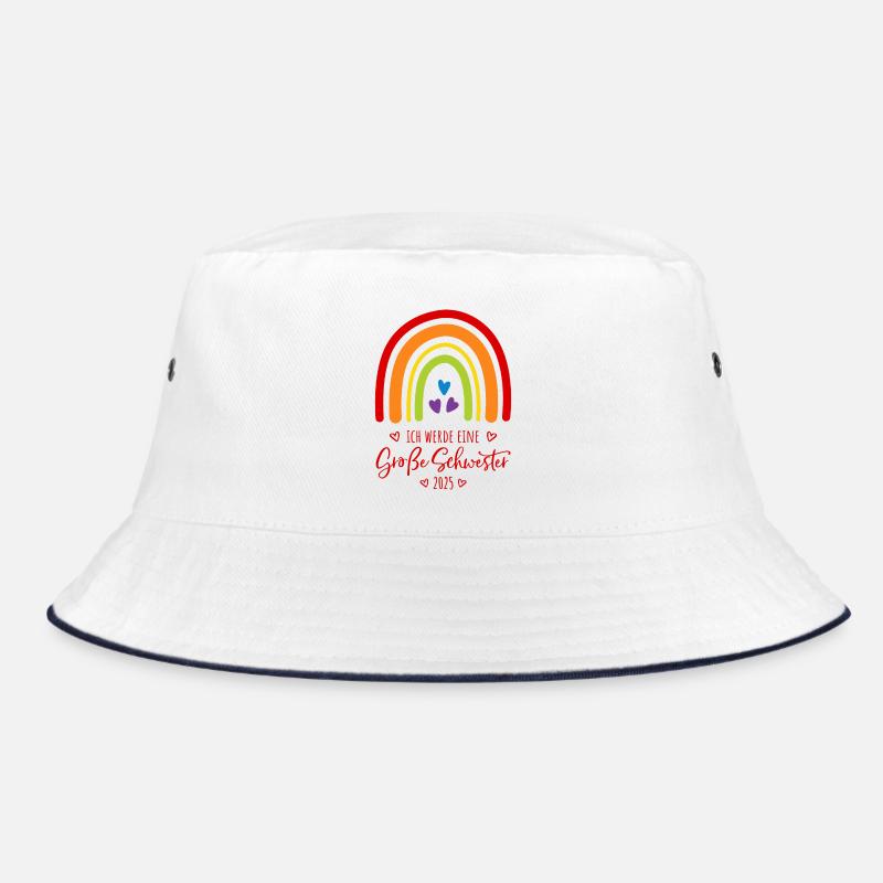 Ich werde eine große Schwester 2025 Regenbogen Bucket Hat