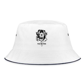 Newfie Dad Dog Dog Newfoundland Wilsigns - Bucket Hat - white/navy - Front