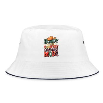 Howdy Line Dance Country colorful line dance design - Bucket Hat - white/navy - Front
