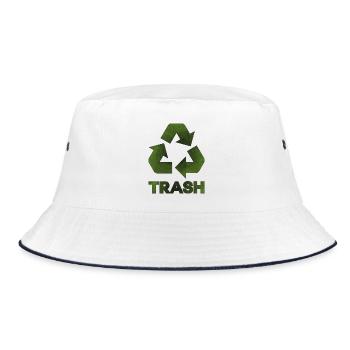 Trash Graphic - Bucket Hat - white/navy - Front