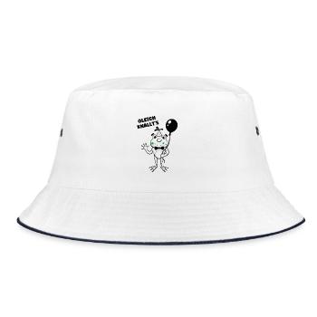 Gleich Knallt's Silvester Feuerwerk Knallfrosch - Bucket Hat - Weiß/Navy - Vorne