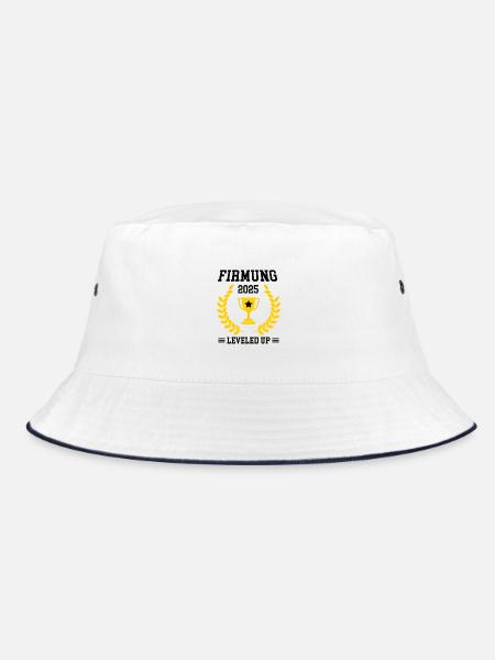Firmung 2025 Firmlinge Firmungen Kommunion - Bucket Hat - Weiß/Navy - Vorne