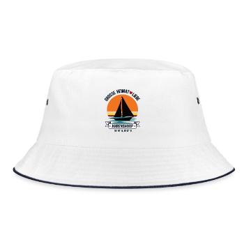 Ahrenshoop Heimat Mecklenburg Vorpommern Ostsee - Bucket Hat - Weiß/Navy - Vorne