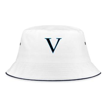 roman5 - Bucket Hat - Weiß/Navy - Vorne