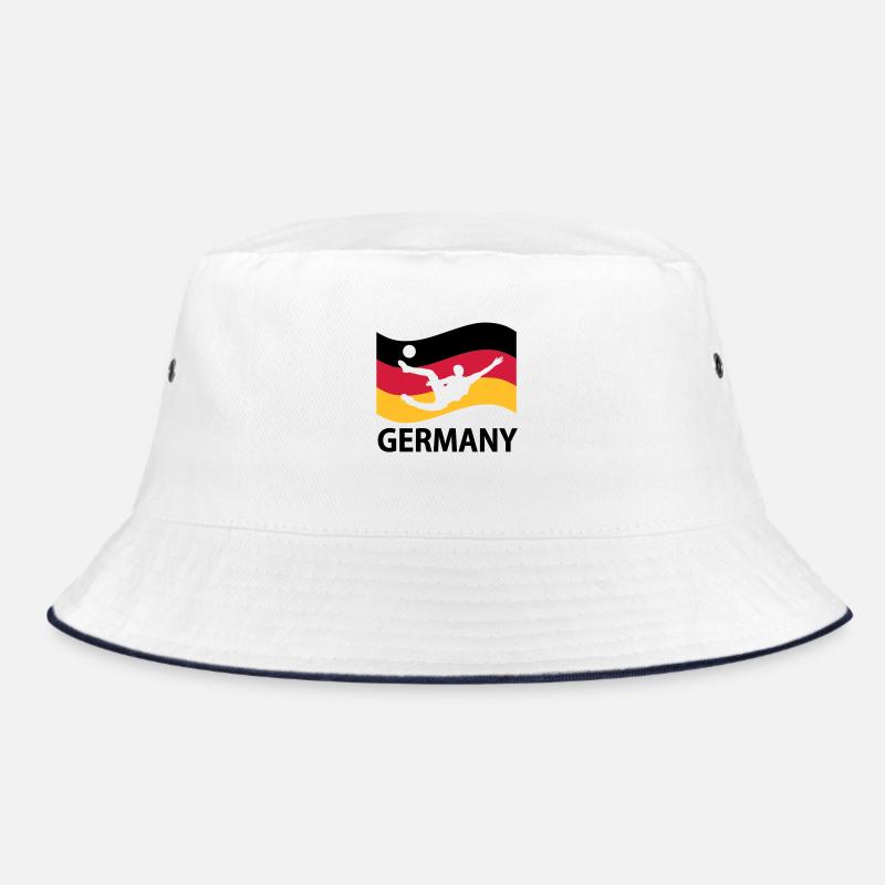 Deutschland Fußball - Bucket Hat - Weiß/Navy