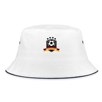 Germany Football Crest 05 - Bucket Hat - white/navy - Front