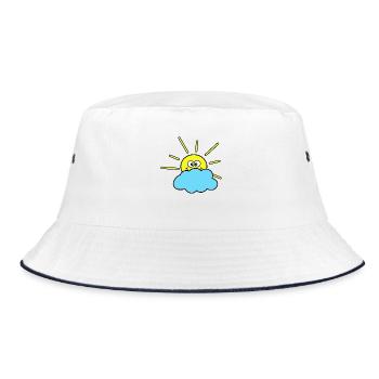Sun - Bucket Hat - white/navy - Front