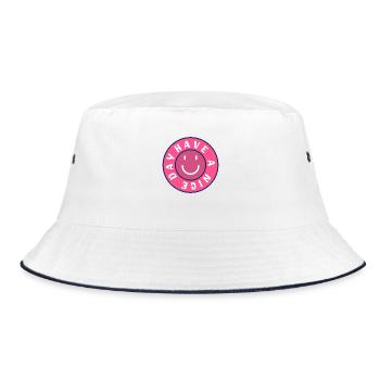 Have a nice day pinky - Bucket Hat - white/navy - Front