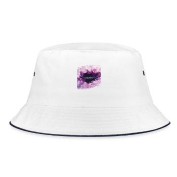 Abracadabra magic formula in mystical amethyst - Bucket Hat - white/navy - Front