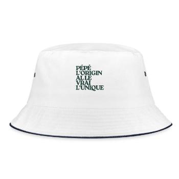 Opa Das Original Das Echte Das Einzigartige Geschenk - Bucket Hat - Weiß/Navy - Vorne