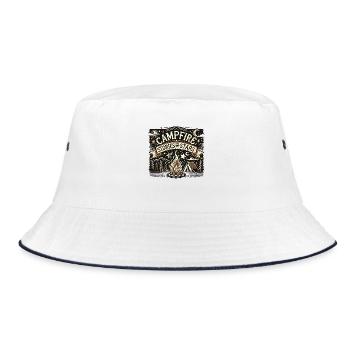 Campfire Stories and Stars - Bucket Hat - white/navy - Front