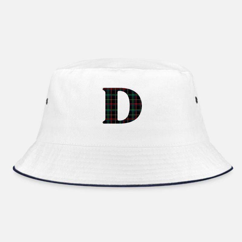 Scottish tartan monogram Bucket Hat