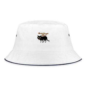 And the Cat said Meow - Bucket Hat - white/navy - Front