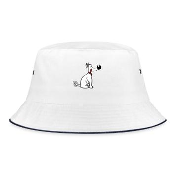 Chien Gros Nez Remuant Mignon Heureux - Bob - blanc/marine - Devant