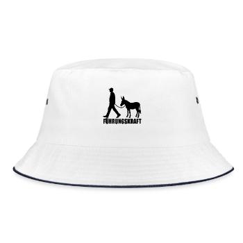 Esel - Führungskraft - Landwirtschaft Geschenk - Bucket Hat - Weiß/Navy - Vorne