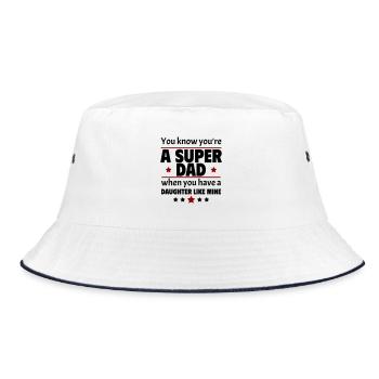 Tu sais que tu es un super papa, tu as une fille - Bob - blanc/marine - Devant