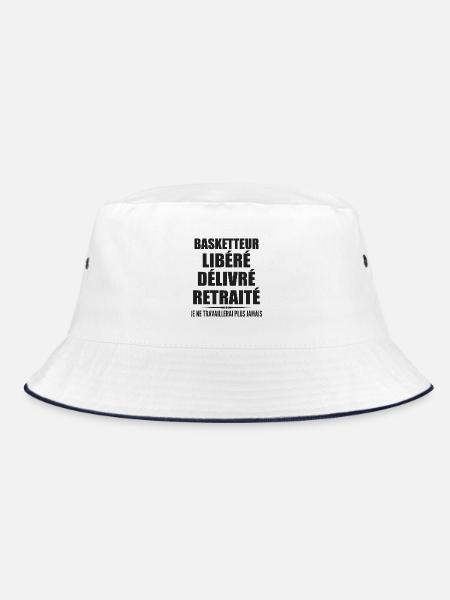 Basketteur célèbre sa retraite avec humour cadeau - Bob - blanc/marine - Devant