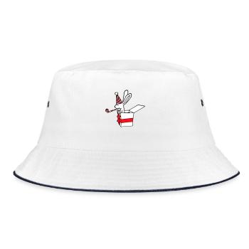 Bunny Birthday Years Old Gift Towel Party Hat - Bucket Hat - white/navy - Front