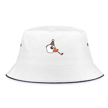 Duck Party Towel Hat Birthday Celebrate New Year's Eve - Bucket Hat - white/navy - Front