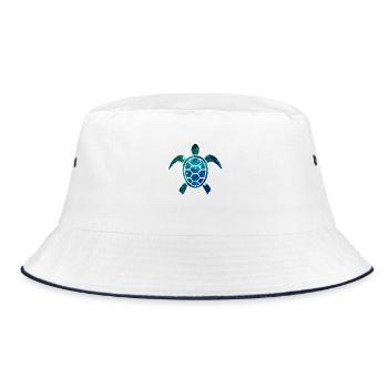 Cosmic Turtle - Bucket Hat - white/navy - Front