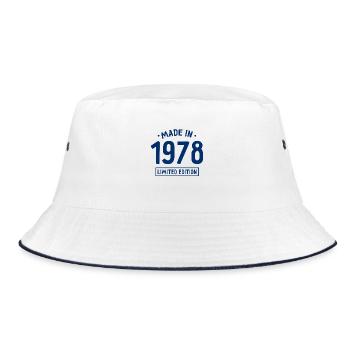 Made in 1978 - Limited Edition - Year of birth - Bucket Hat - white/navy - Front