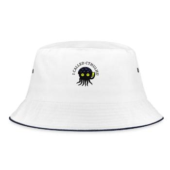 I called Cthulu (on the Phone) - Bucket Hat - Weiß/Navy - Vorne