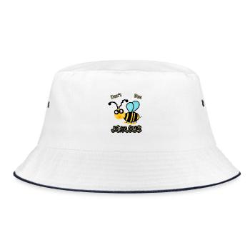 Funny bee - Bucket Hat - white/navy - Front