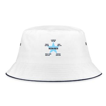 Nienhagen Urlaub Ostseeküste Ostseebad Ostsee - Bucket Hat - Weiß/Navy - Vorne