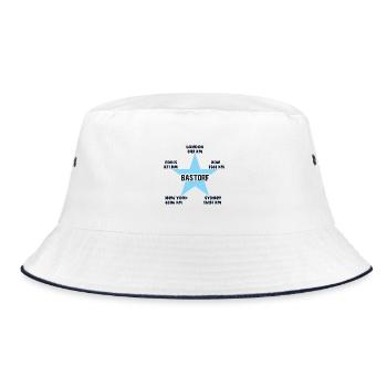 Bastorf Urlaub Ostseeküste Mecklenburg Vorpommern - Bucket Hat - Weiß/Navy - Vorne