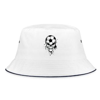 soccer skull kicker ball football pirat - Bob - blanc/marine - Devant