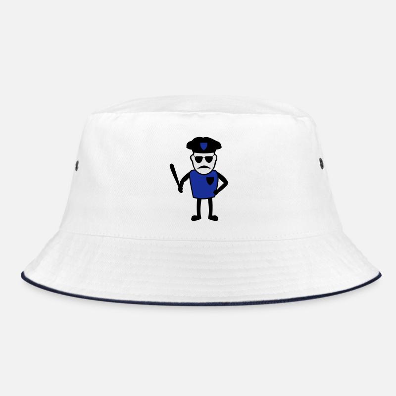 Policeman with truncheon Bucket Hat