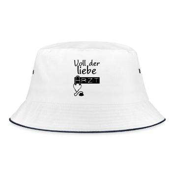 Lieber Arzt Geschenk - Bucket Hat - Weiß/Navy - Vorne
