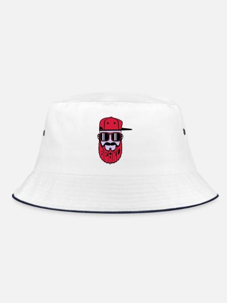 logo beard hiphop - Bob - blanc/marine