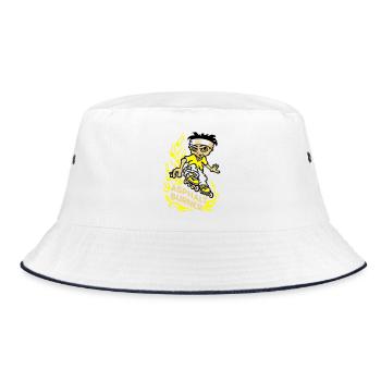 Asphalt burner flex - Bucket Hat - white/navy - Front
