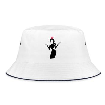 Top model - Bucket Hat - white/navy - Front