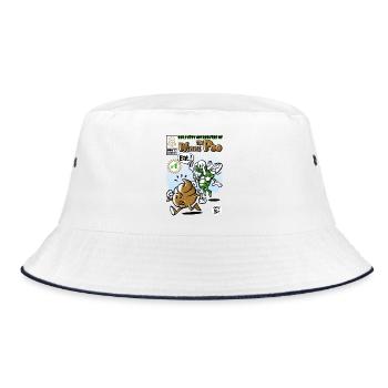 Shit comic - Bucket Hat - white/navy - Front