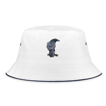 Rabe - Bucket Hat - Weiß/Navy - Vorne
