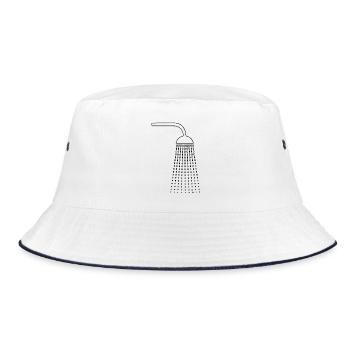Shower drawings - Bucket Hat - white/navy - Front