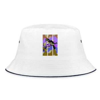 Bird jay - Bucket Hat - white/navy - Front